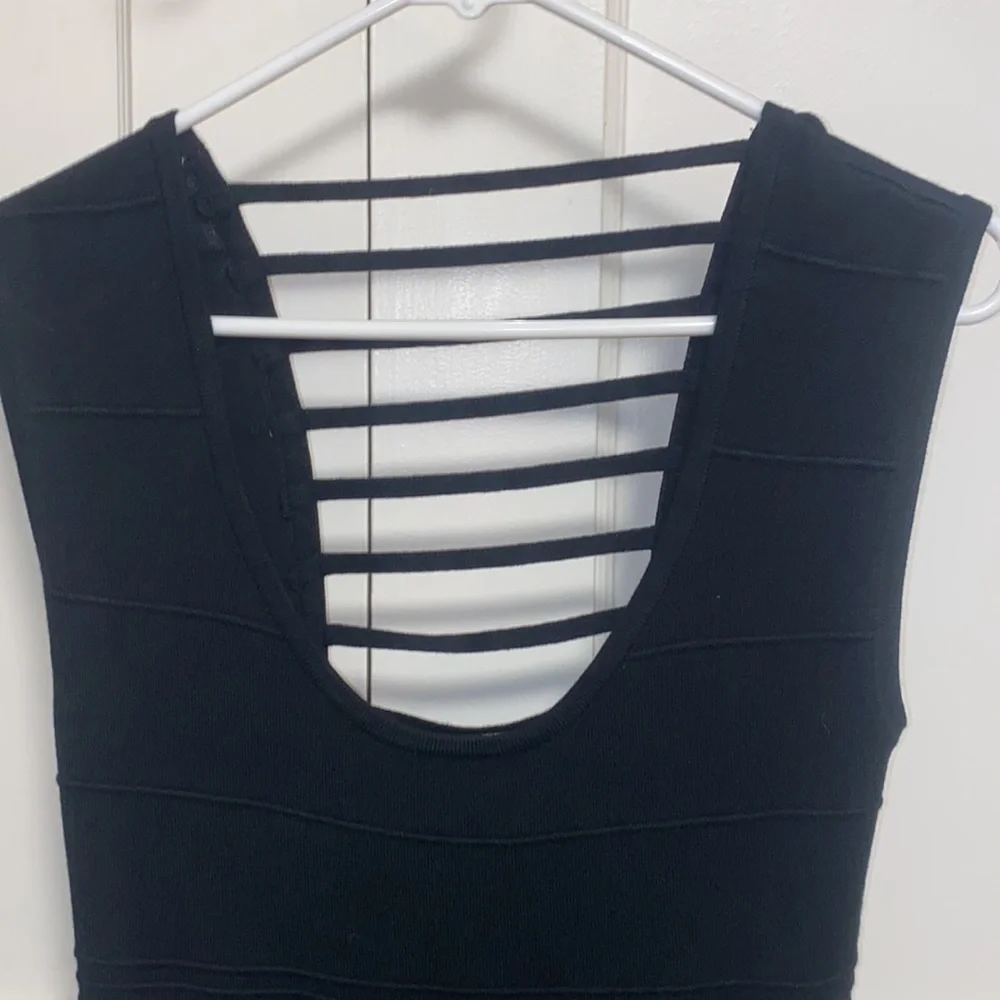 Charlotte Russe Black Large Low Backless Midi Dress - Picture 4 of 7